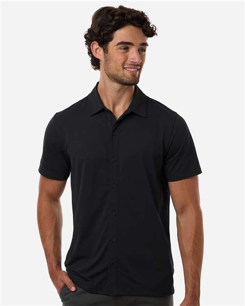 Men's Pro-Flex Sorona® Button Down Short Sleeve Shirt