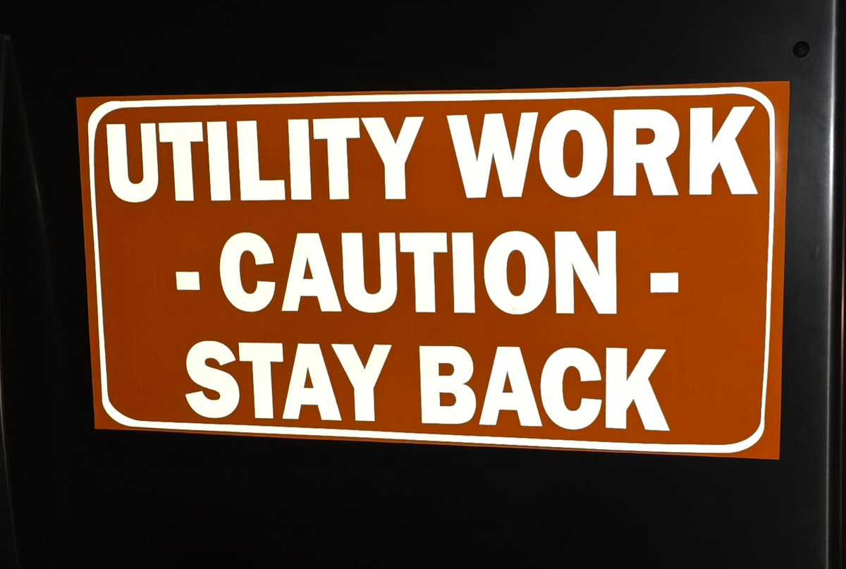 Utility Work Stay Back Magnet
