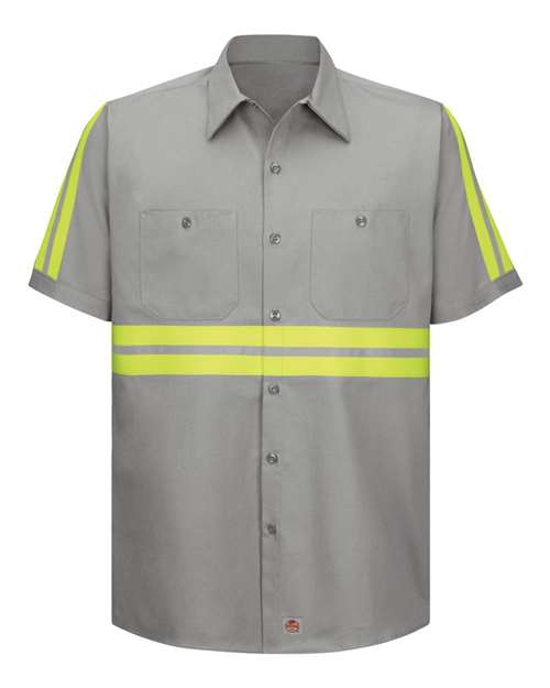 BLANK SC40E Men's Enhanced Visibility Short Sleeve Cotton Work Shirt