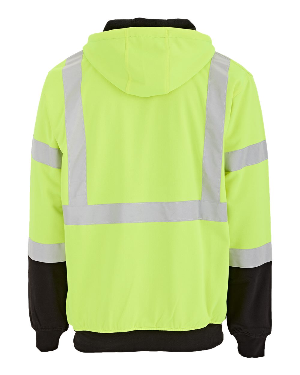 Men's Hi-Vis Class 3 Color Block Full-Zip Hooded Sweatshirt