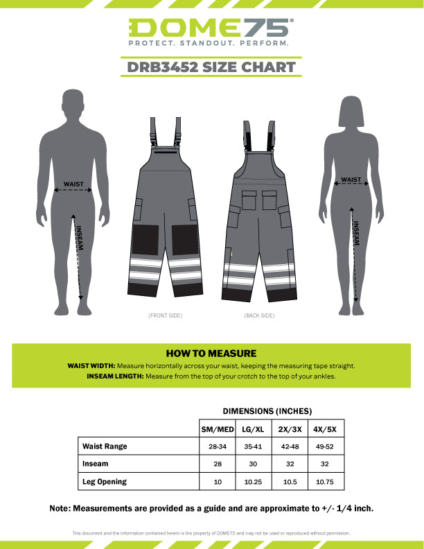 DRB3452 Hi-Vis Class E Rain Bib