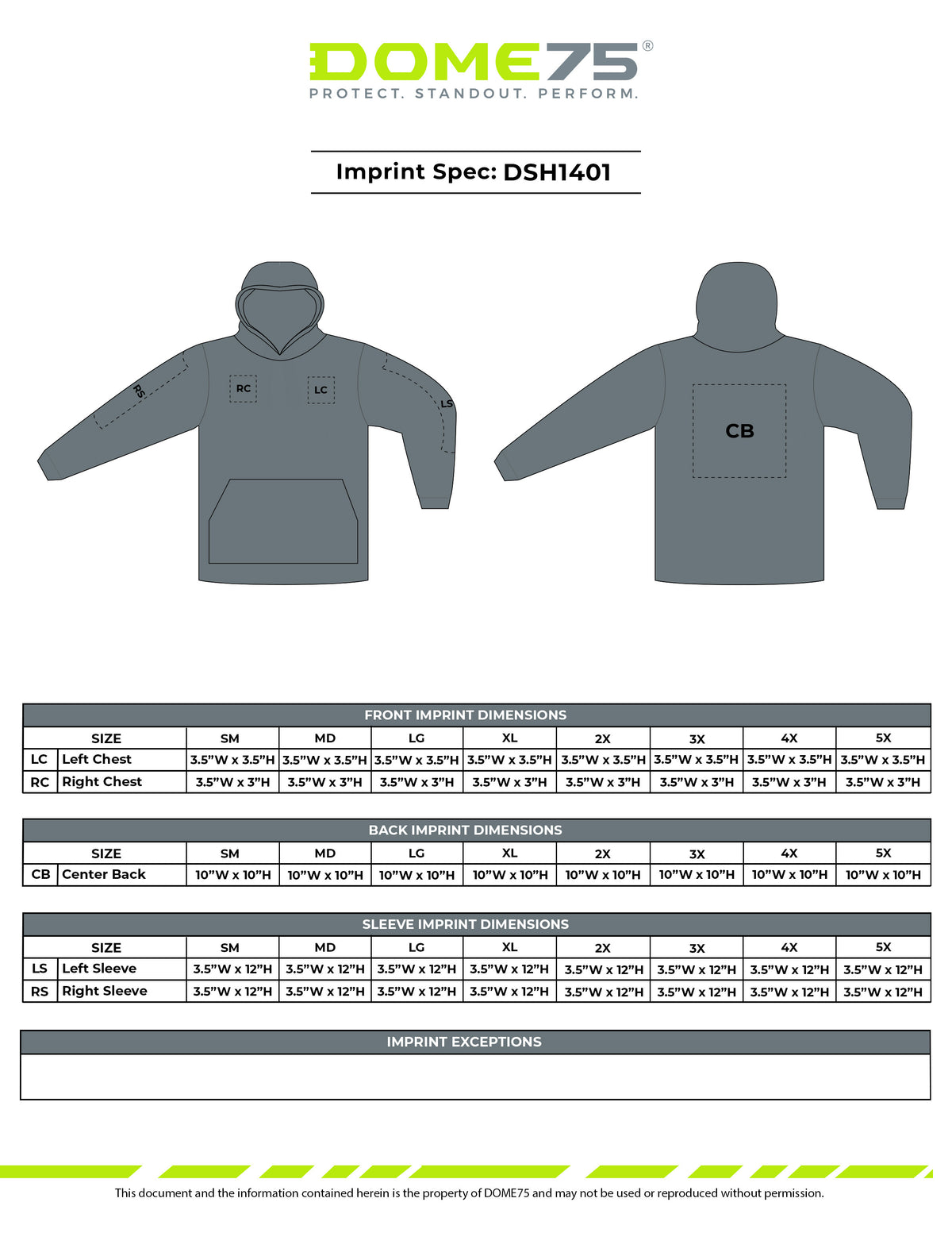 BLANK DSH1401 Enhanced Visibility Long Sleeve Hooded Safety Shirt