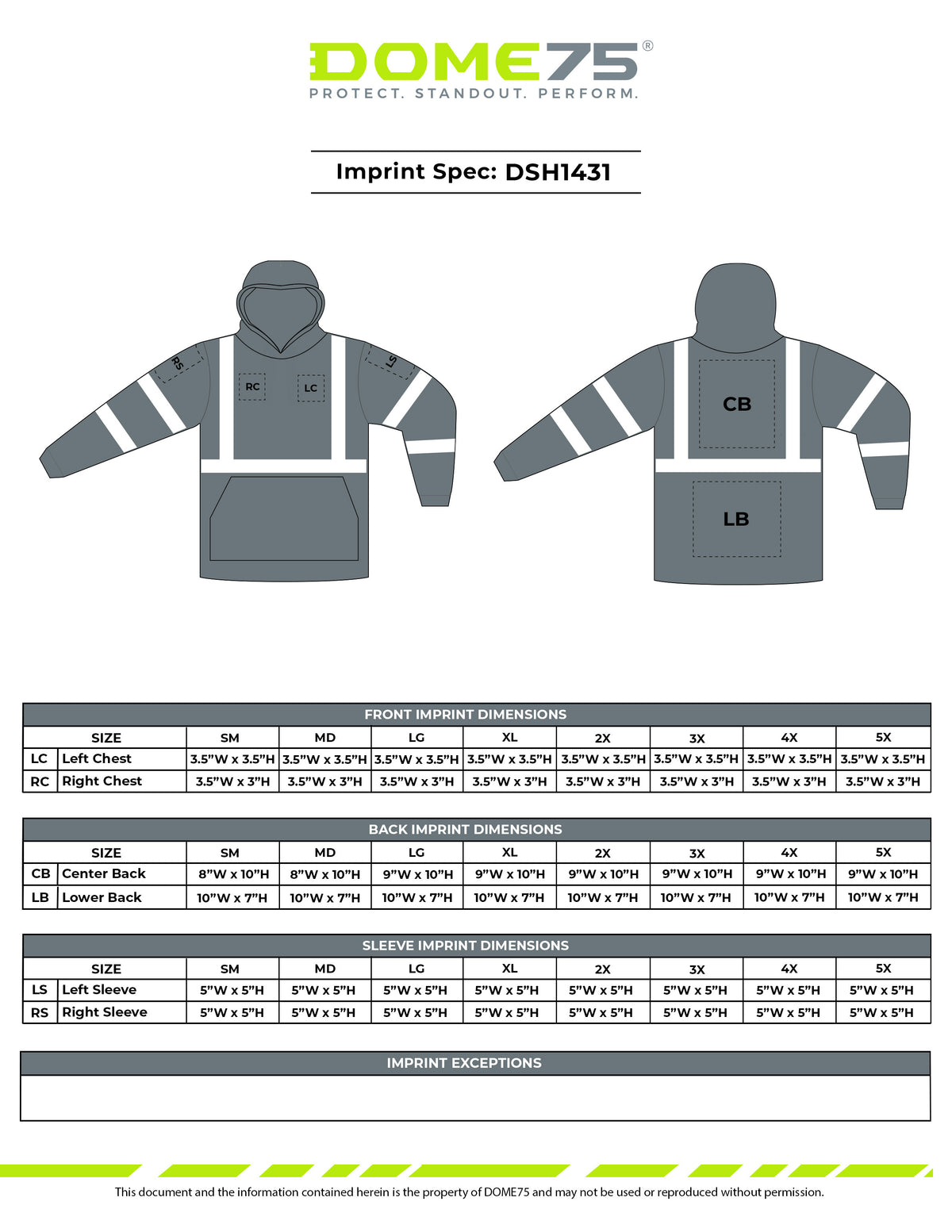 BLANK DSH1431 Class 3 Long Sleeve Hooded Safety Shirt