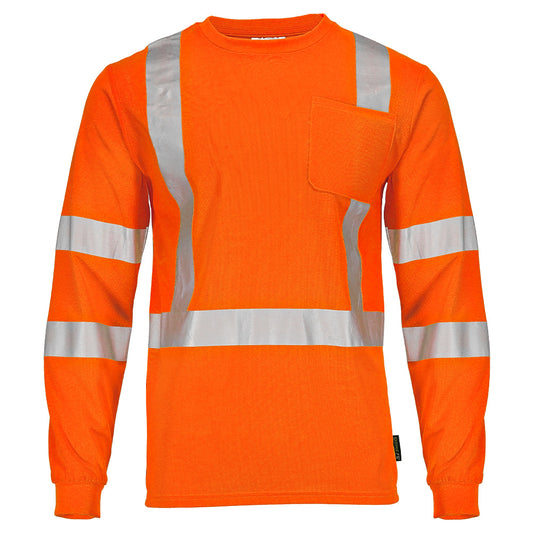 DSL1431 Hi-Vis ANSI Class 3 Viz-Dri™ Long Sleeve Safety Shirt