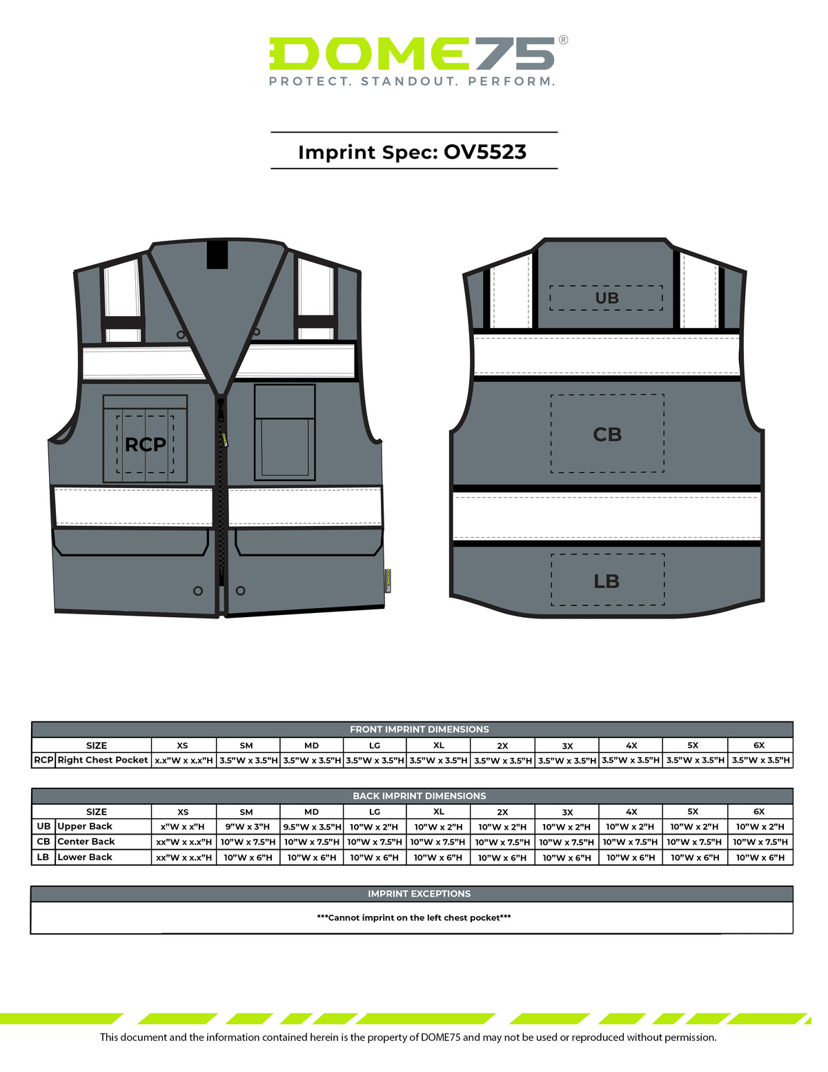 BLANK OV5523 Class 2 Contrast Heavy Duty Utility Safety Vest