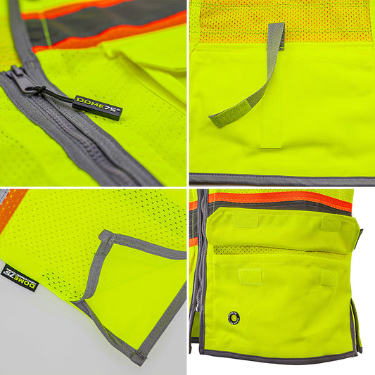 OV5523 Class 2 Contrast Heavy Duty Utility Safety Vest