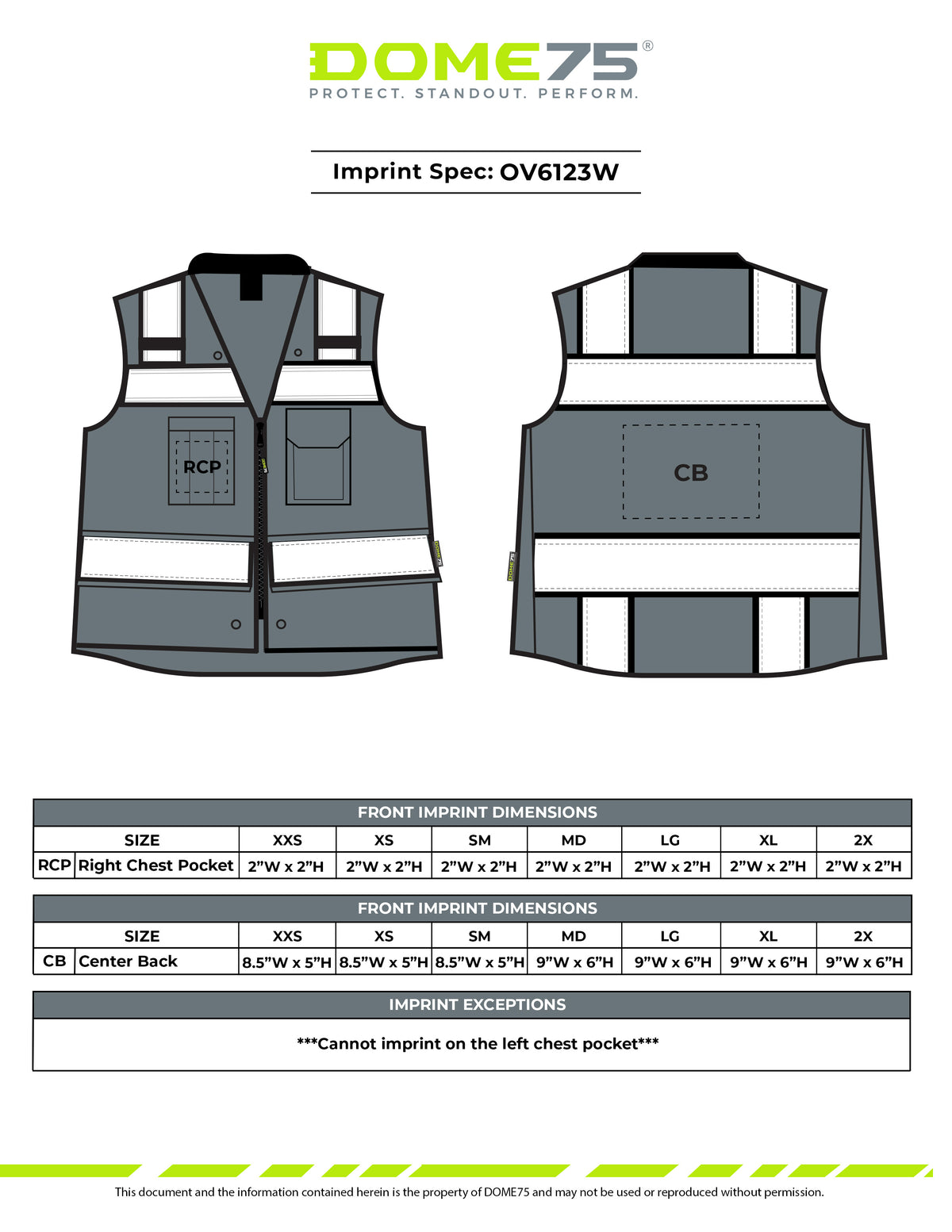OV6123W ANSI Class 2 Hi-Vis Ladies Contrast Heavy Duty Utility Vest