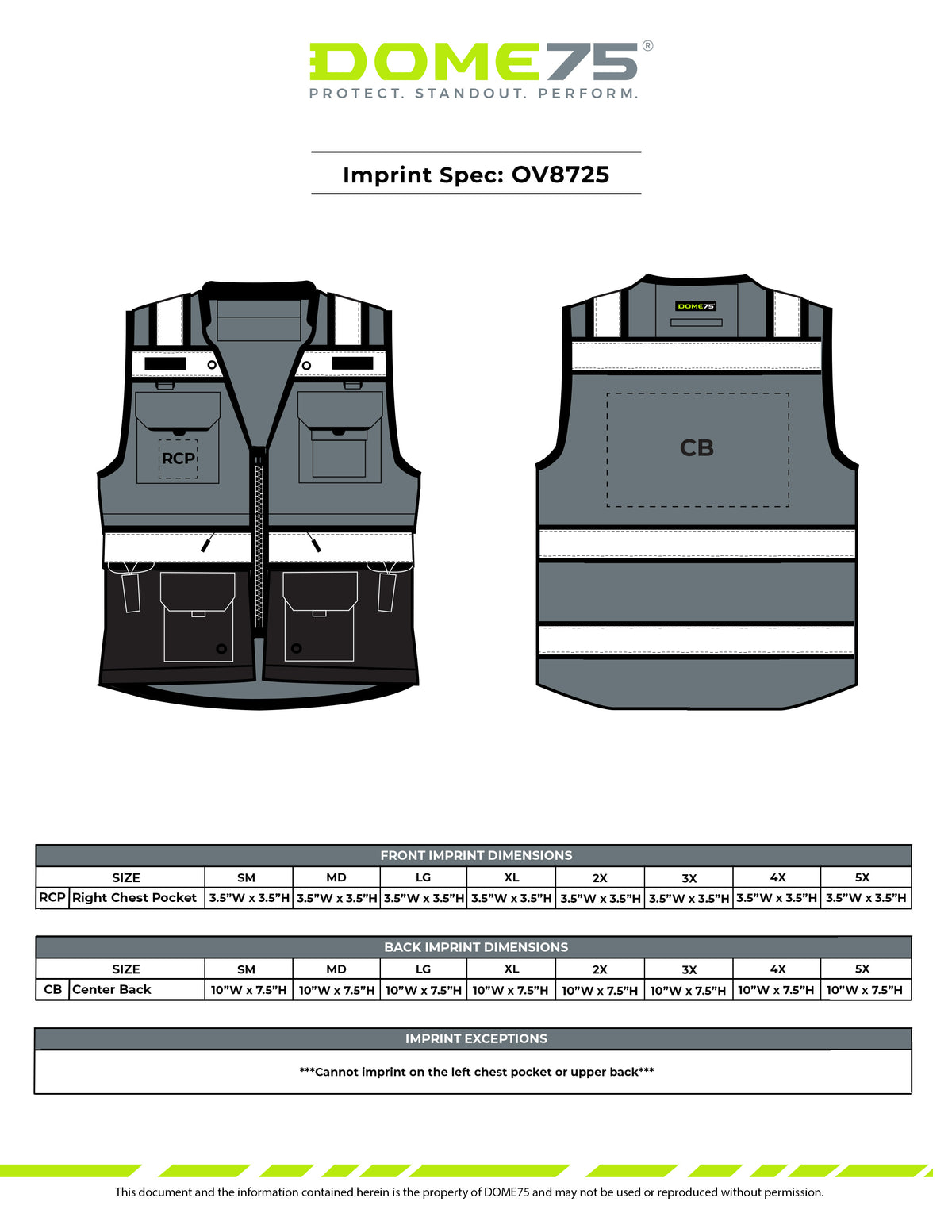 BLANK OV8725 Heavy-Duty Black Bottom Safety Vest Featuring MUL System and ProPocket