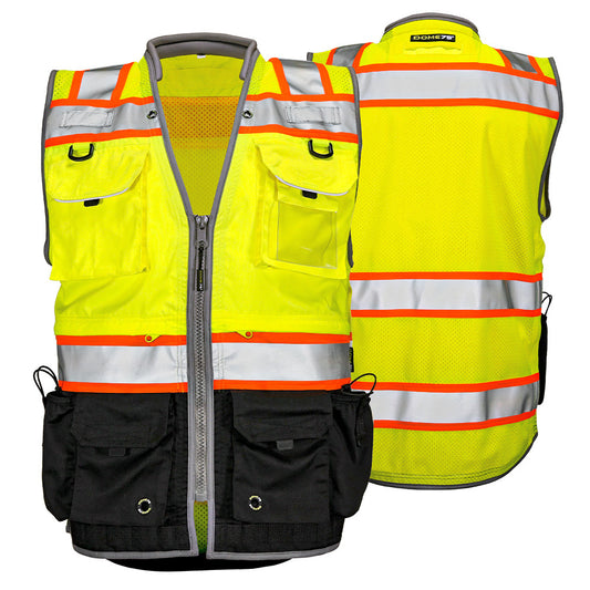 OV8725 Heavy-Duty Black Bottom Safety Vest Featuring MUL System and ProPocket