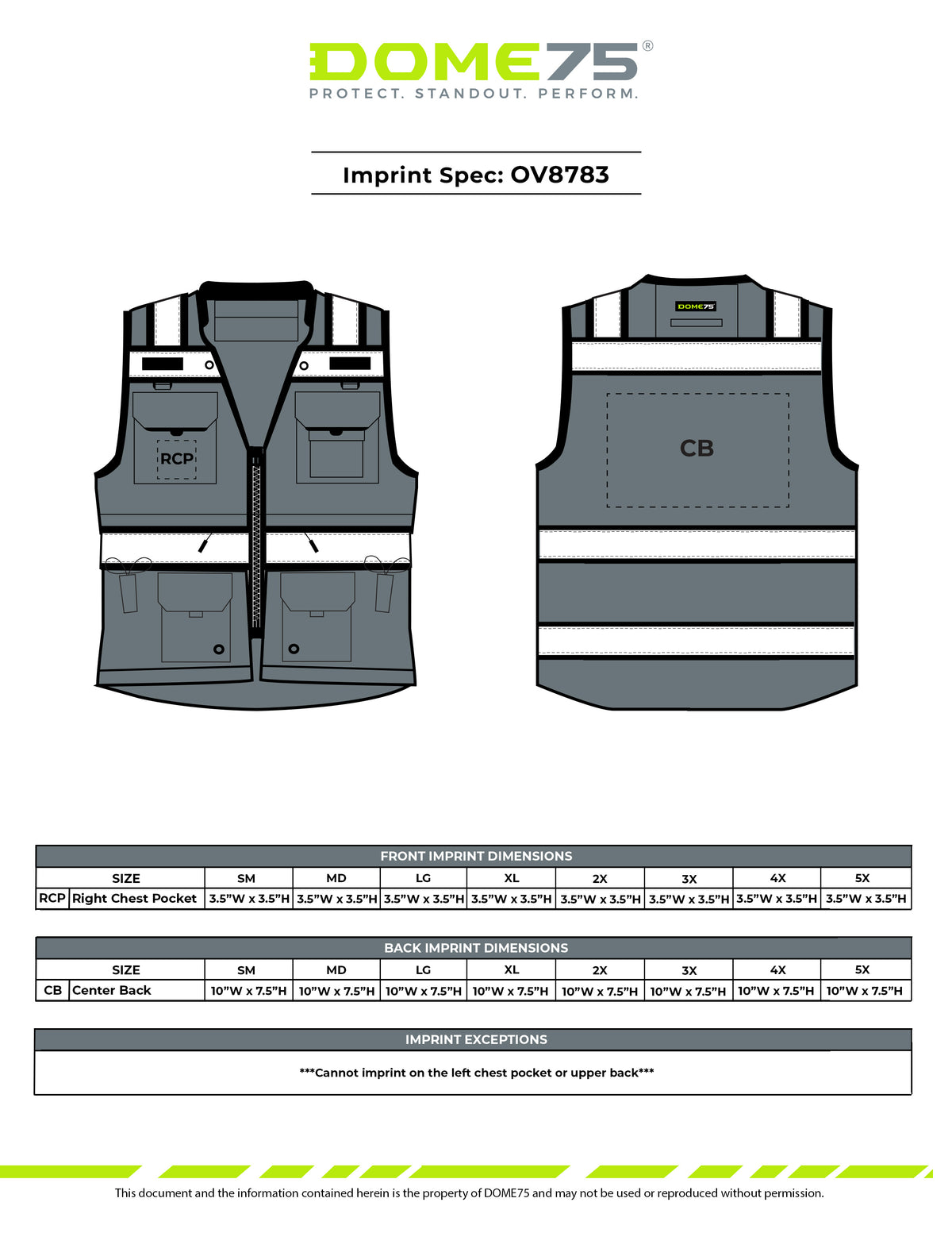 BLANK OV8783 Heavy-Duty Solid Front Black Safety Vest Featuring MUL System and ProPocket