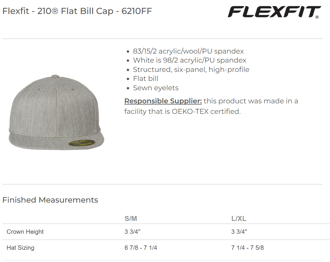 210® Flat Bill Cap