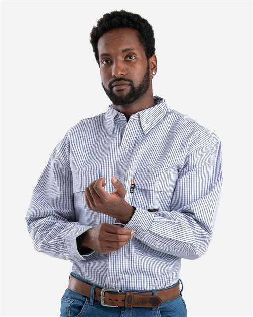 BLANK FRSH21 Men's Flame-Resistant Down Plaid Work Shirt