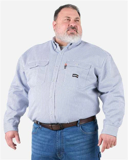 BLANK FRSH21T Men's Tall Flame-Resistant Down Plaid Work Shirt