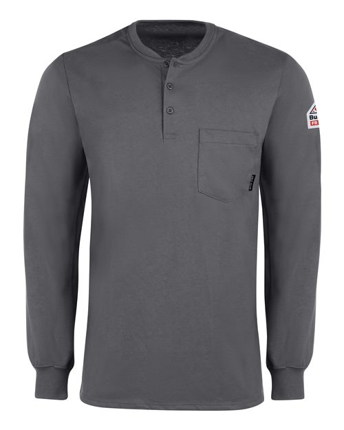 BLANK SEL2 Men's Long Sleeve Tagless Henley Shirt