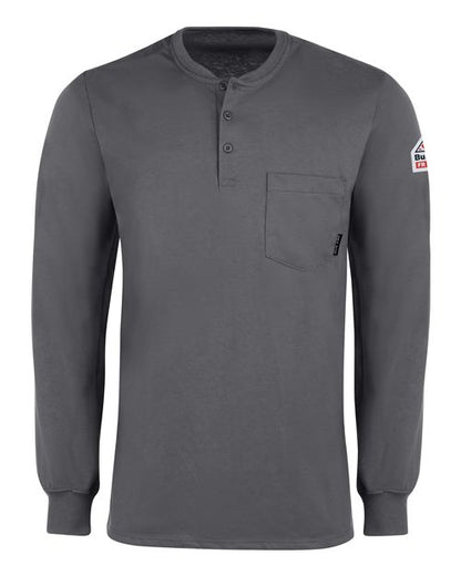 BLANK SEL2 Men's Long Sleeve Tagless Henley Shirt
