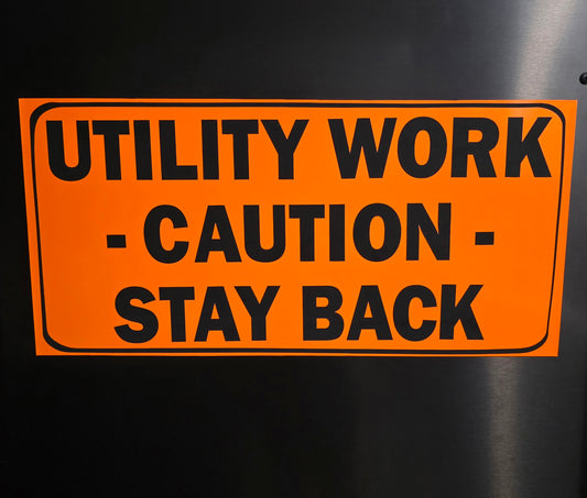 Utility Work Stay Back Magnet