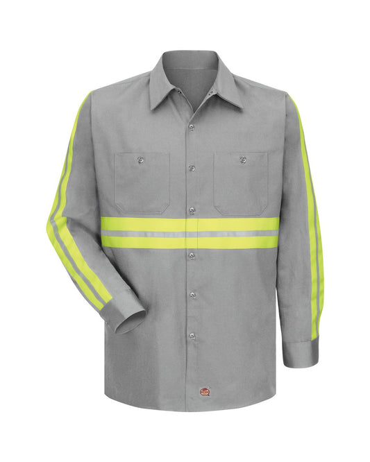 BLANK SC30E Men's Enhanced Visibility Long Sleeve Cotton Work Shirt