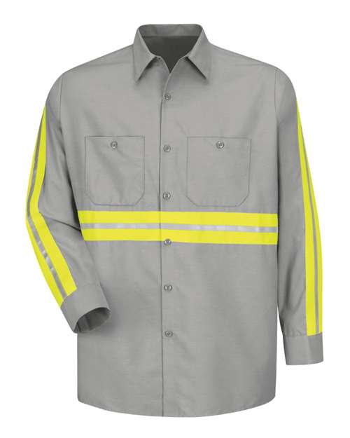 BLANK SP14E Men's Industrial Enhanced-Visibility Long Sleeve Work Shirt