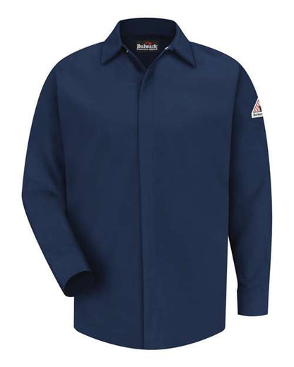 BLANK SLS2 Men's Concealed-Gripper Pocketless Work Shirt