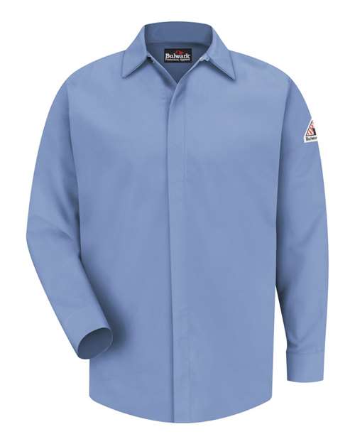 BLANK SLS2T Men's Tall Concealed-Gripper Pocketless Work Shirt