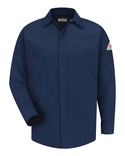 BLANK SLS2T Men's Tall Concealed-Gripper Pocketless Work Shirt