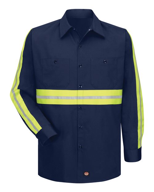 BLANK SC30ET Men's Tall Enhanced Visibility Long Sleeve Cotton Work Shirt