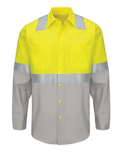 BLANK SY14 Men's Enhanced & Hi-Visibility Long Sleeve Work Shirt