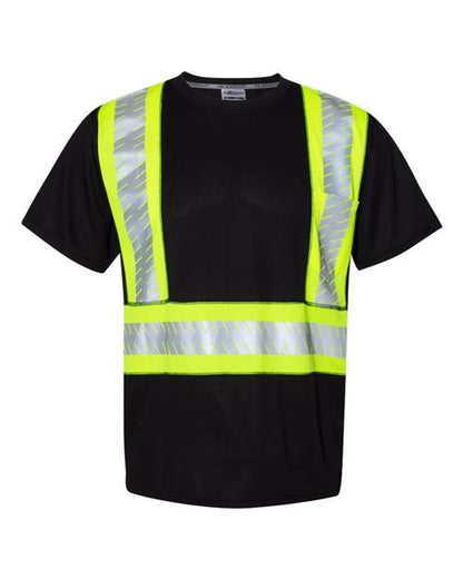 BLANK B200-204 Unisex EV Series® Enhanced Visibility Contrast Pocket T-Shirt