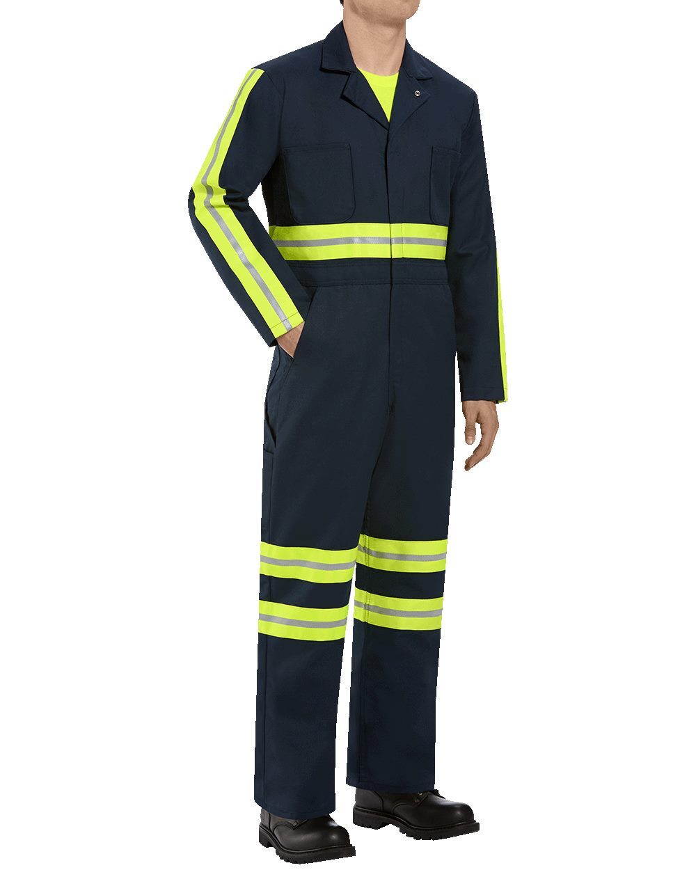BLANK CT10ENT Men's Tall Enhanced Visibility Action Back Coverall