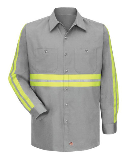 BLANK SC30ET Men's Tall Enhanced Visibility Long Sleeve Cotton Work Shirt
