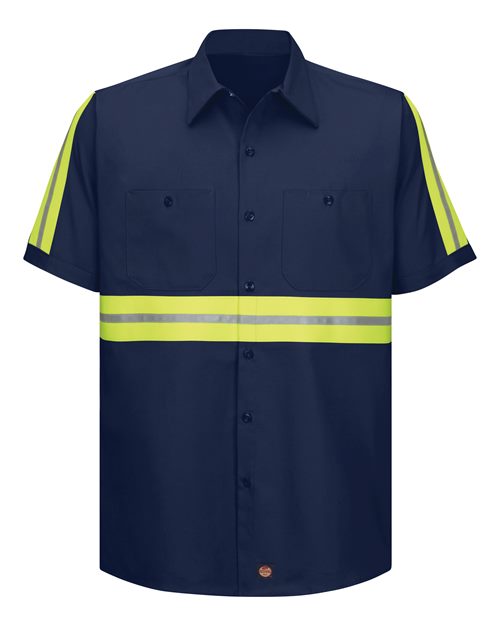 BLANK SC40ET Men's Tall Enhanced Visibility Short Sleeve Cotton Work Shirt