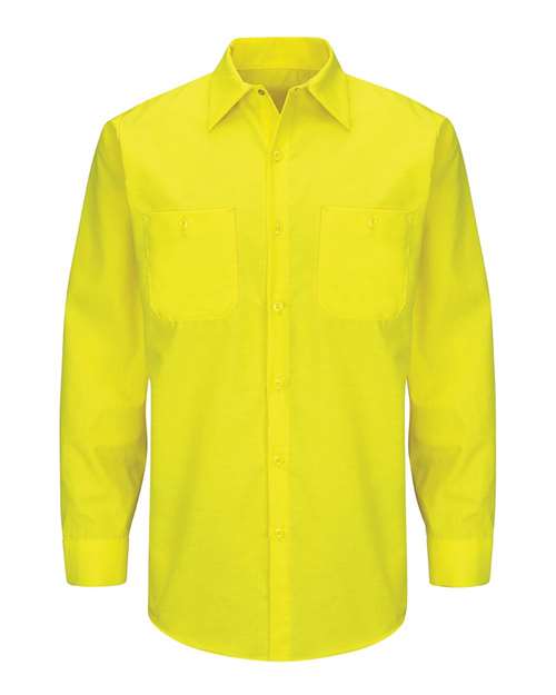 BLANK SY14 Men's Enhanced & Hi-Visibility Long Sleeve Work Shirt