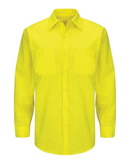 BLANK SY14 Men's Enhanced & Hi-Visibility Long Sleeve Work Shirt