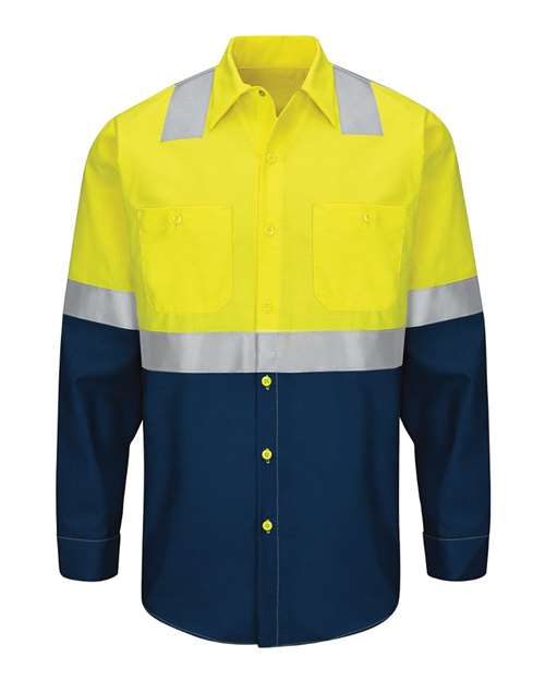 BLANK SY14 Men's Enhanced & Hi-Visibility Long Sleeve Work Shirt