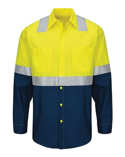 BLANK SY14 Men's Enhanced & Hi-Visibility Long Sleeve Work Shirt