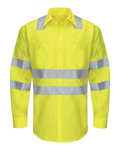 BLANK SY14 Men's Enhanced & Hi-Visibility Long Sleeve Work Shirt