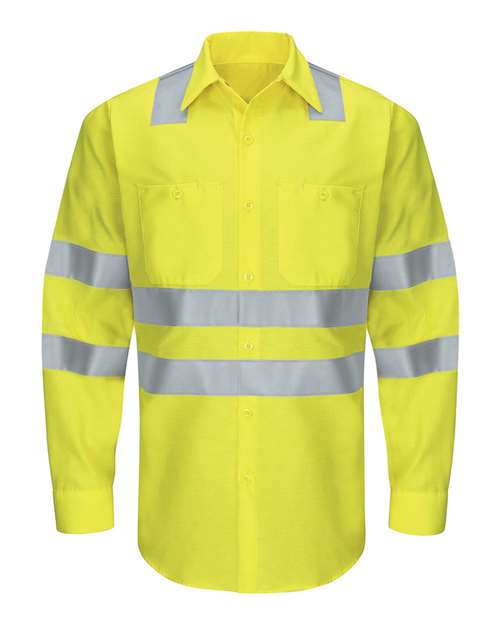 BLANK SY14 Men's Enhanced & Hi-Visibility Long Sleeve Work Shirt