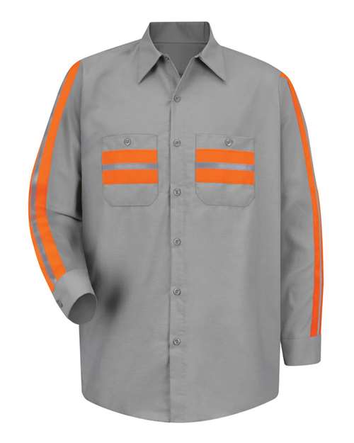 BLANK SP14E Men's Industrial Enhanced-Visibility Long Sleeve Work Shirt