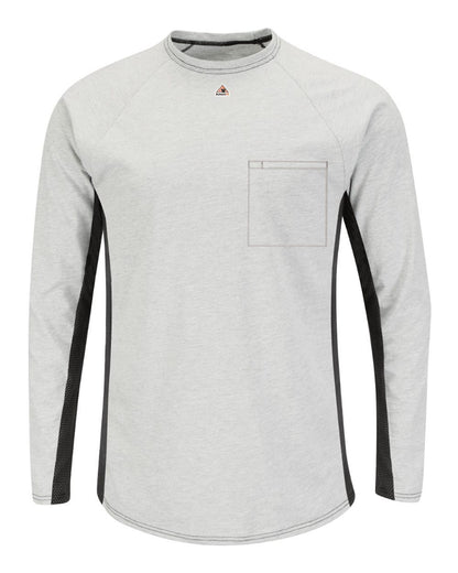 BLANK MPS8 Men's Long Sleeve FR Two-Tone Base Layer with Concealed Chest Pocket - EXCEL FR