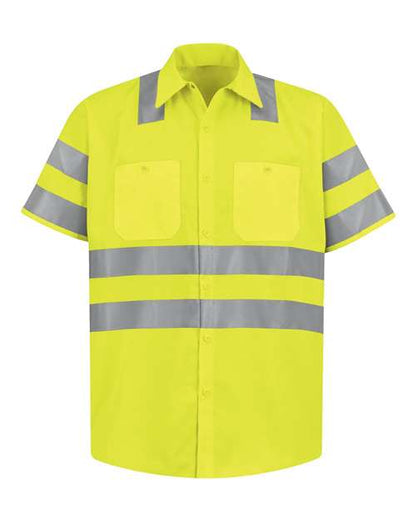 BLANK SS24HV Men's High Visibility Safety Short Sleeve Work Shirt