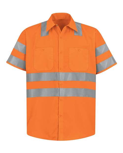 BLANK SS24HV Men's High Visibility Safety Short Sleeve Work Shirt