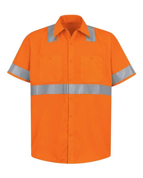 BLANK SS24HV Men's High Visibility Safety Short Sleeve Work Shirt