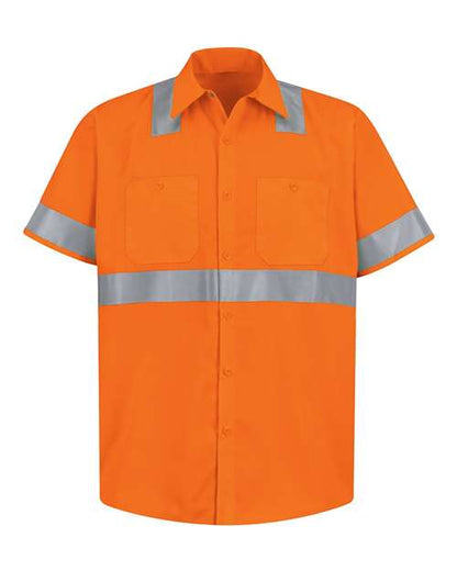 BLANK SS24HV Men's High Visibility Safety Short Sleeve Work Shirt
