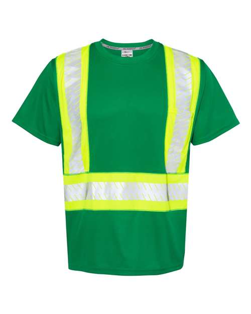 BLANK B200-204 Unisex EV Series® Enhanced Visibility Contrast Pocket T-Shirt
