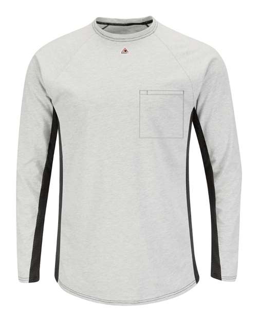 BLANK MPS8 Men's Long Sleeve FR Two-Tone Base Layer with Concealed Chest Pocket - EXCEL FR