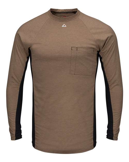 BLANK MPS8 Men's Long Sleeve FR Two-Tone Base Layer with Concealed Chest Pocket - EXCEL FR