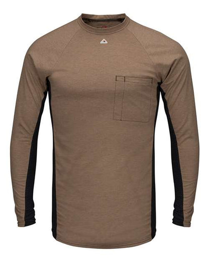 BLANK MPS8 Men's Long Sleeve FR Two-Tone Base Layer with Concealed Chest Pocket - EXCEL FR