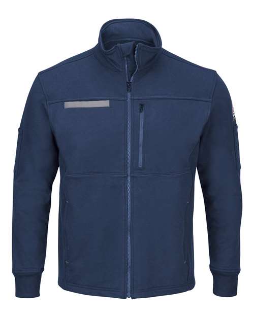BLANK SEZ2 Men's Zip Front Fleece Jacket-Cotton /Spandex Blend