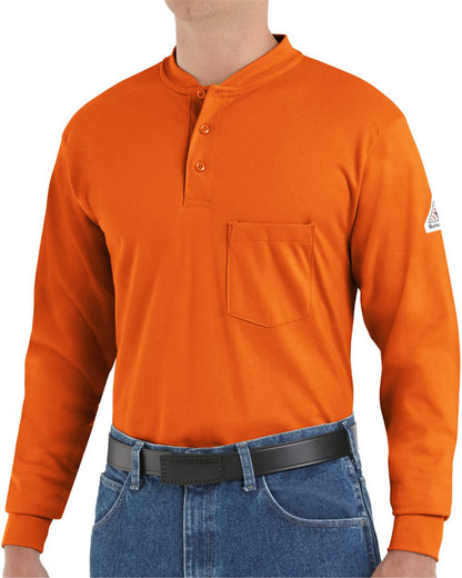 BLANK SEL2 Men's Long Sleeve Tagless Henley Shirt