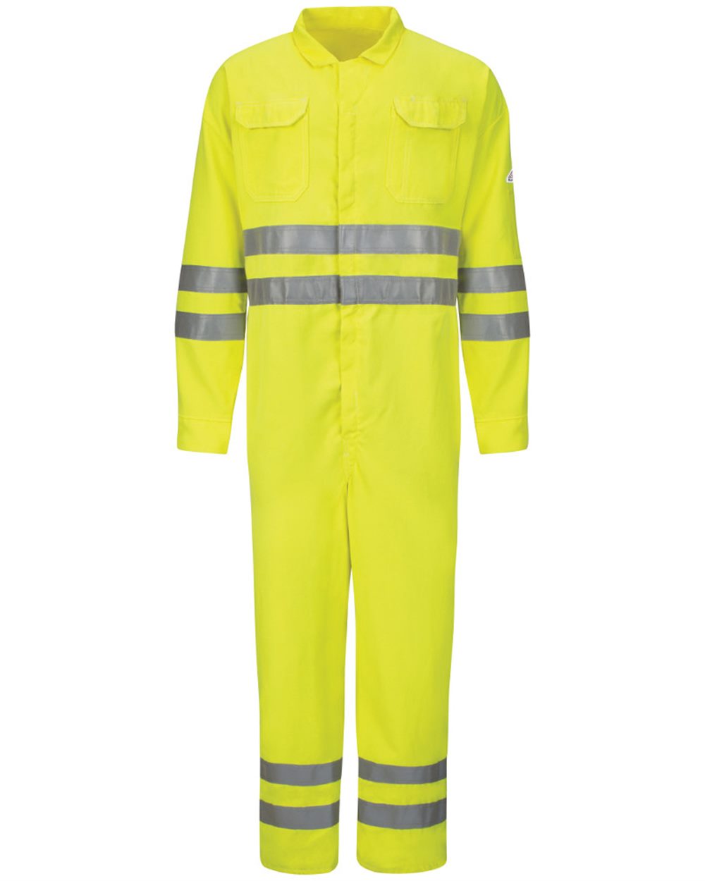 BLANK CMD8 Men's Hi-Vis Deluxe Coverall with Reflective Trim - CoolTouch® 2 - 7 oz.